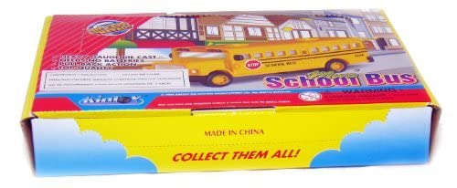KinsFun 🚌 KiNSFUN Classic Long Nose School Bus 2½" Die Cast Metal w/ Pull Back Action 12 Pack - Image 4