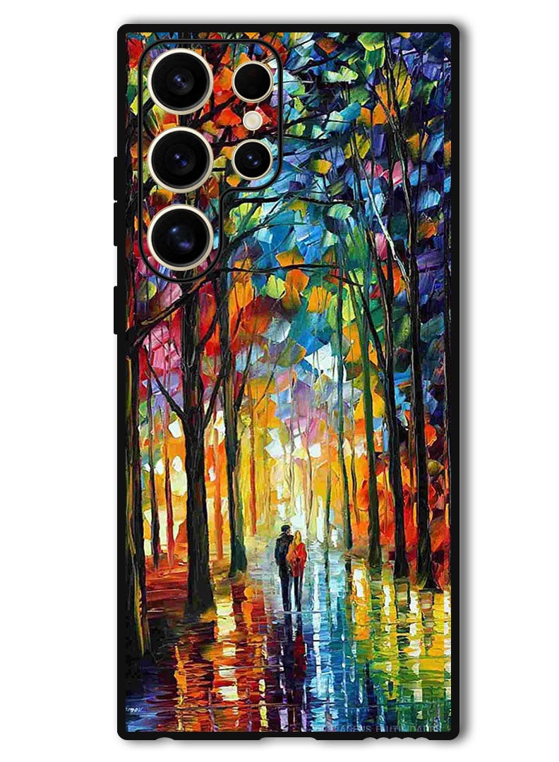 Theodor Protective Case Anti Scratch Shock Proof Bumper Cover For Samsung Galaxy S24 Ultra Colorful  Art Couple - Image 1