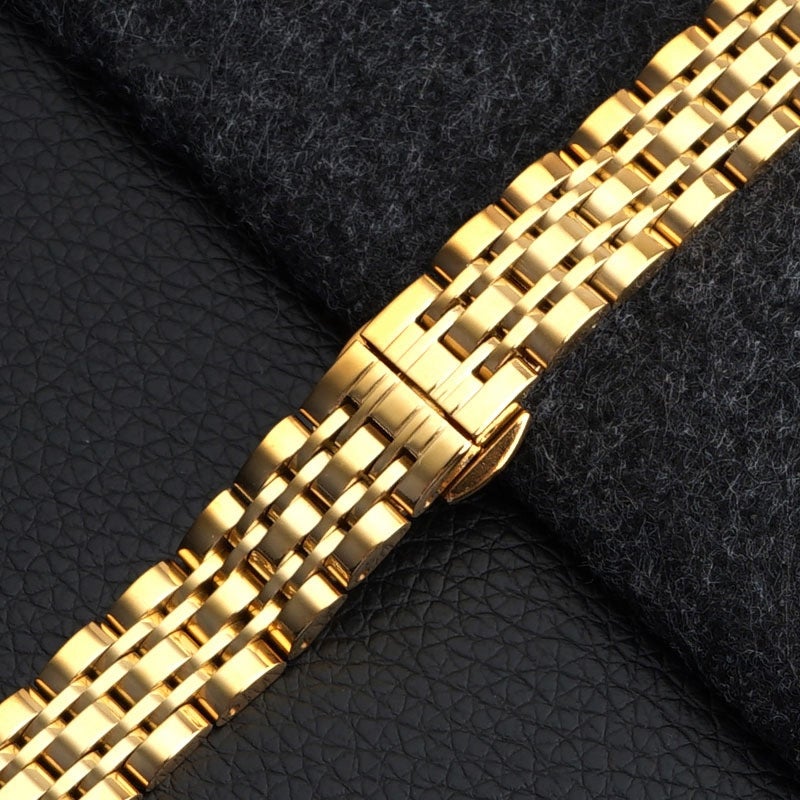 S-TOP For Garmin Lily 2 Seven-beads 14mm Stainless Steel Watch Band(Gold) - Image 3