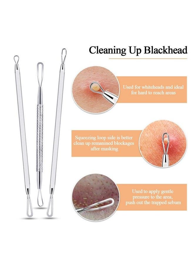 MENOLY - Pimple Popper Tool Kit 10 Pcs Blackhead Remover Zit Popper Tools For Blemish Pimple Comedone Extractor Acne Tool For Nose Face With A Leather Bag - Image 1