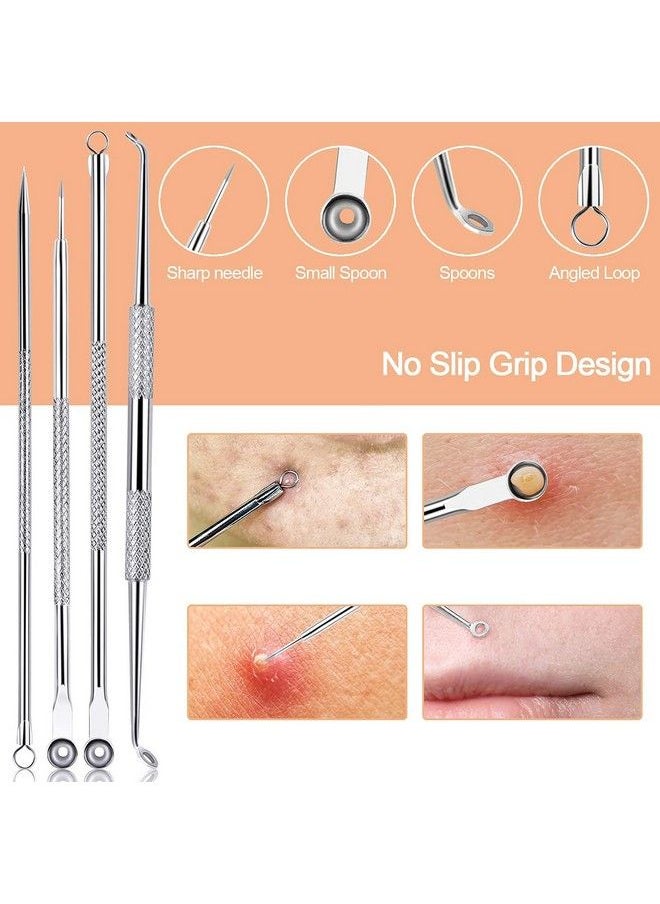 MENOLY - Pimple Popper Tool Kit 10 Pcs Blackhead Remover Zit Popper Tools For Blemish Pimple Comedone Extractor Acne Tool For Nose Face With A Leather Bag - Image 1