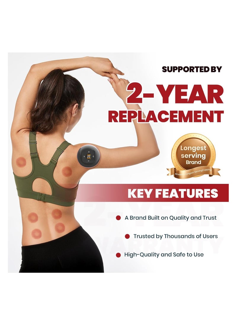 TIGER - Smart Dynamic Cupping Therapy Set – 4-in-1 Vacuum Therapy Machine for Cellulite Removal, Gua Sha Massage Tool with 12 Temperature and Suction Levels – Cellulite Massager, Red - Image 1