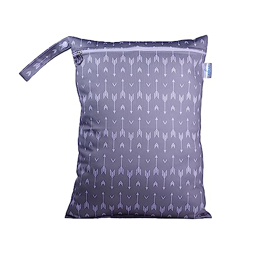 Chic Buddy Waterproof Wet Bag, Swimming Bag for Kids and Adults - Reusable Dry Bag for Travel, Beach, Pool, Gym, Diapers, Wet Swimsuits, Toiletries (Chevron, 30x40cm,Single Compartment) - Image 1