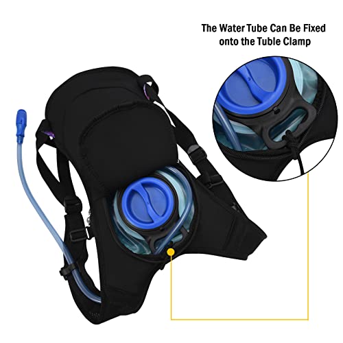 Roptat Hydration Backpack Pack with 2L Hydration Bladder - Lightweight Water Backpack Daypack Pouch for Women Men Running Riding Biking (Black) (Sliver-Laser) - Image 5