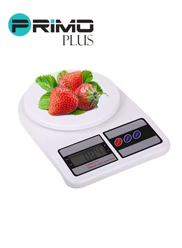 بريمو بلس ميزان مطبخ رقمي حتى 10 كجم لون أبيض - Image 1