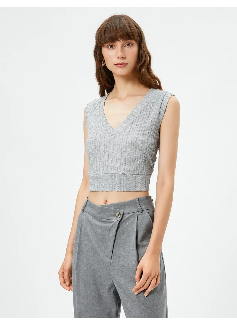 كوتون Crop V-Neck Undershirt