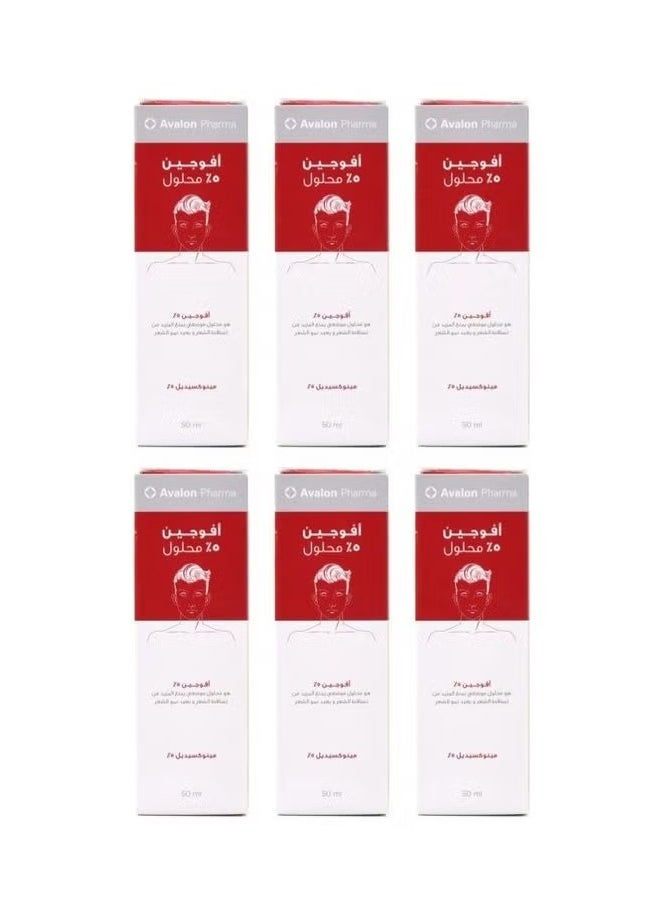 Avogain 5 Percent Minoxidil Solution For Hair Loss 6 Packs 6 Months Multicolour 6None 50mlml