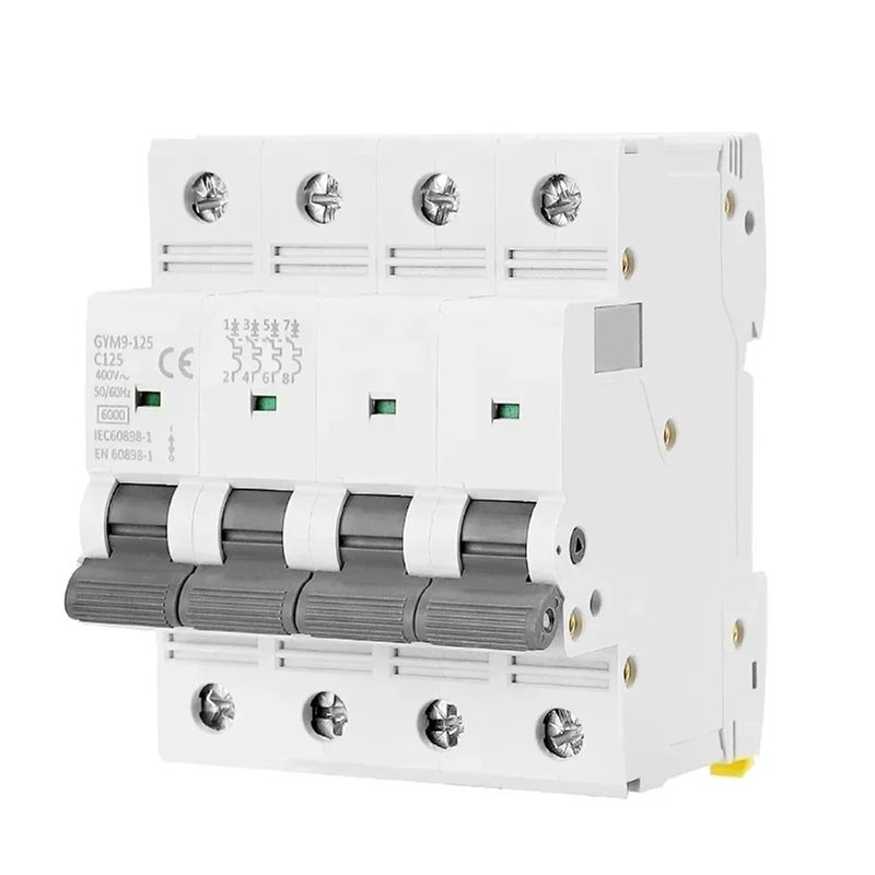 C125A قاطع دائرة كهربائية تيار متردد ثنائي القطب 125 أمبير 230 فولت 400 فولت 6 كيلو أمبير MCB - Image 3