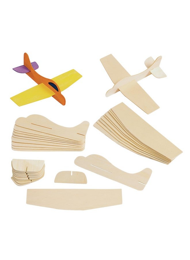 Colorations® Decorate Your Own Wooden Model Airplanes, Set of 12, Create Unique & Personal Designs, Fun Kids Craft Project, Craft Project for Boys & Girls, Decorate & Play Craft - Image 3