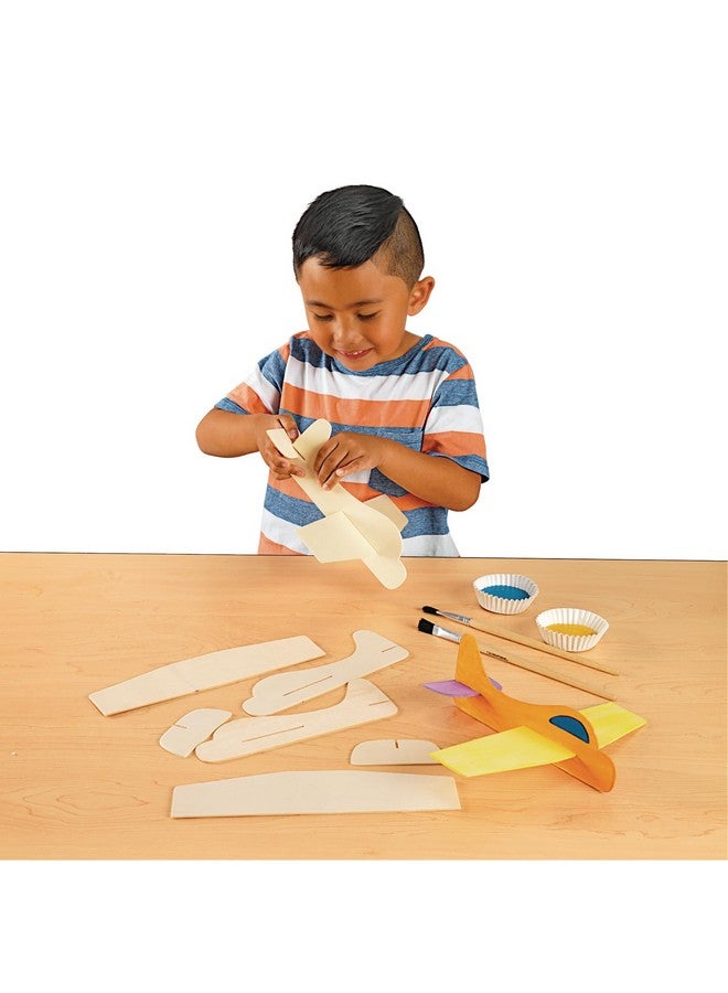 Colorations® Decorate Your Own Wooden Model Airplanes, Set of 12, Create Unique & Personal Designs, Fun Kids Craft Project, Craft Project for Boys & Girls, Decorate & Play Craft - Image 5