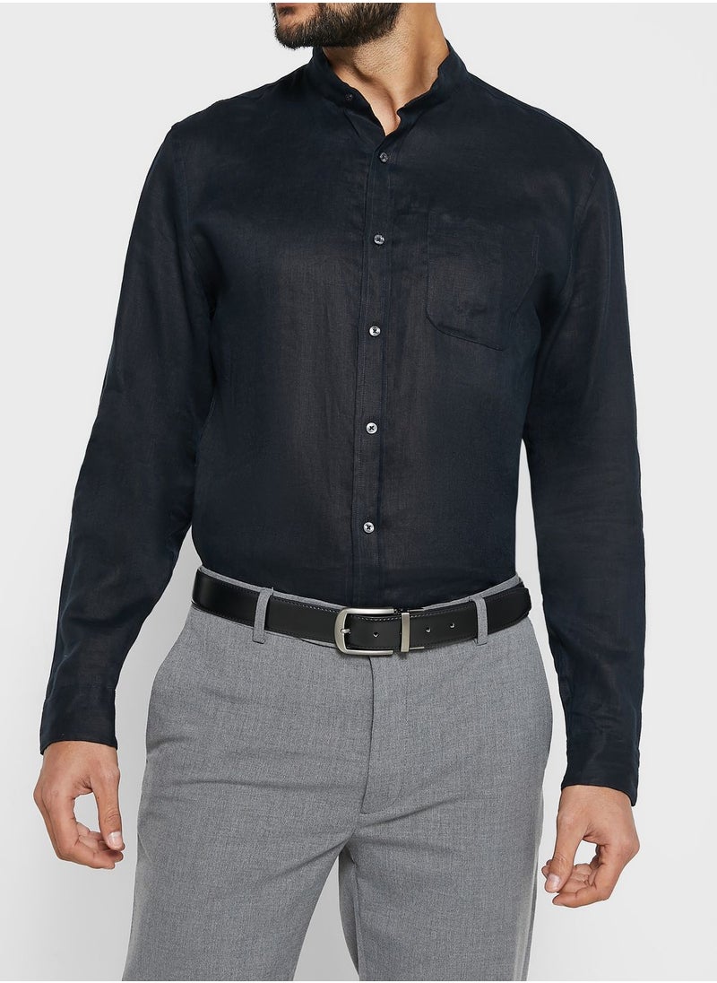 Robert Wood Genuine Leather Reversible Formal Belt  - Image 4