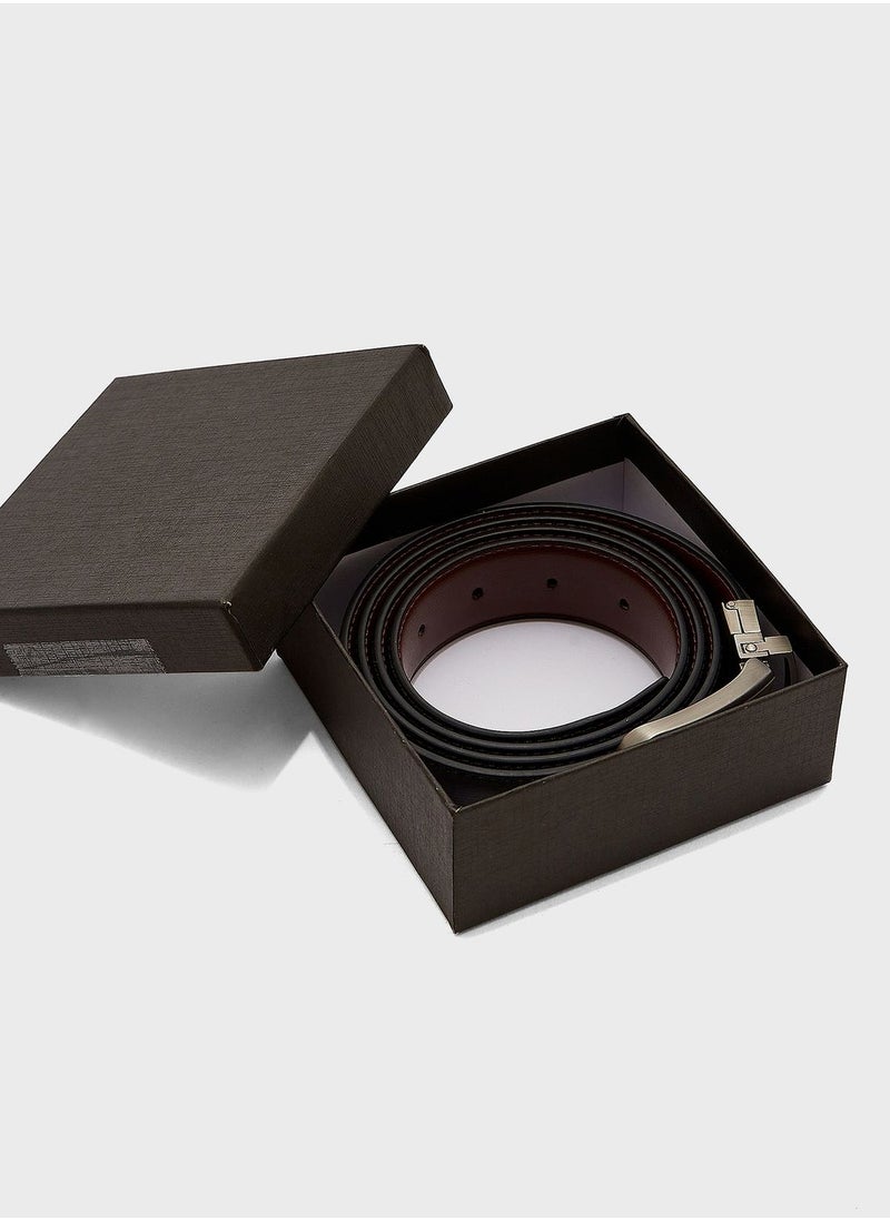 Robert Wood Genuine Leather Reversible Formal Belt  - Image 3
