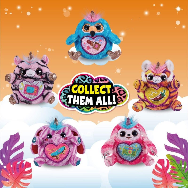 Rainbocorns Wild Heart Surprise Zebra - 11" Collectible Plush Stuffed Animal - 10 Layers of Surprises, Unicorn Slime Mix, Nail Decals, Sparkle Sequin, Ages 3+ by ZURU - Image 4