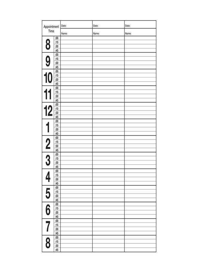 Burmax SCALPMASTER 3 Column Barber Appointment Book - Image 3