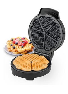 HAEGER Waffle Maker – 5 Slice Heart Shaped Non-Stick Electric Belgian with Adjustable Temperature Control American Machine  - Image 1