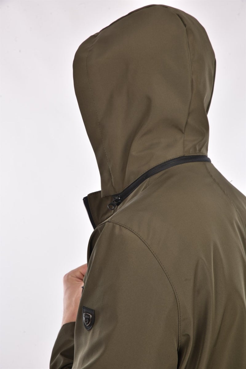 Sivaist New Season Men's Green Hooded Inner Pocket Water and Windproof Seasonal & Summer Coat  - Image 5