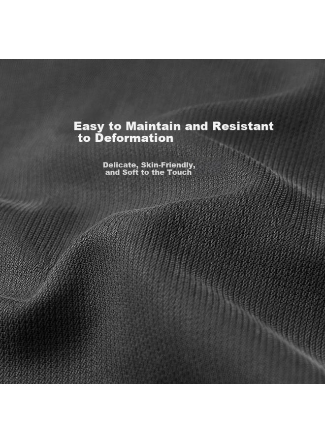 Markless Men's Casual Pants Autumn Winter Loose Tapered Thickened Black 33 - Image 3