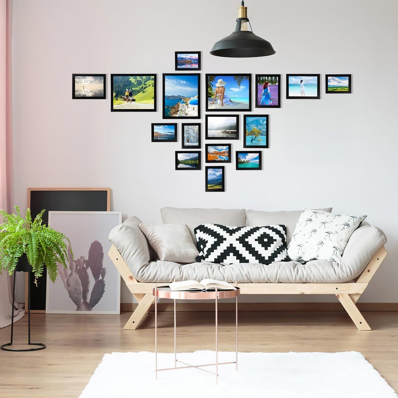 Black Wall Decor Picture Frames Set 23 Pcs Multi Photo Collage For Home Office - Image 4