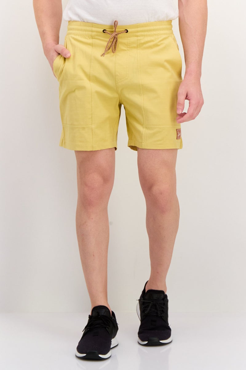 Hurley Men Sportswear Fit Training Shorts, Light Yellow - Image 1