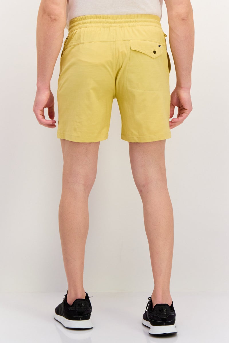 Hurley Men Sportswear Fit Training Shorts, Light Yellow - Image 3