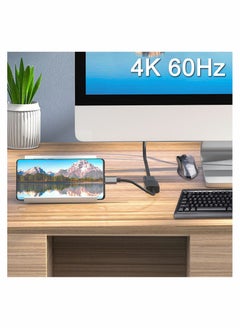SYOSI USB Type C to HDMI Adapter Type-C Converter 60Hz 4K Resolution Compatible with MacBook Pro 2019/2018/2017, Air Galaxy XPS15 Surface Book and More  - Image 3