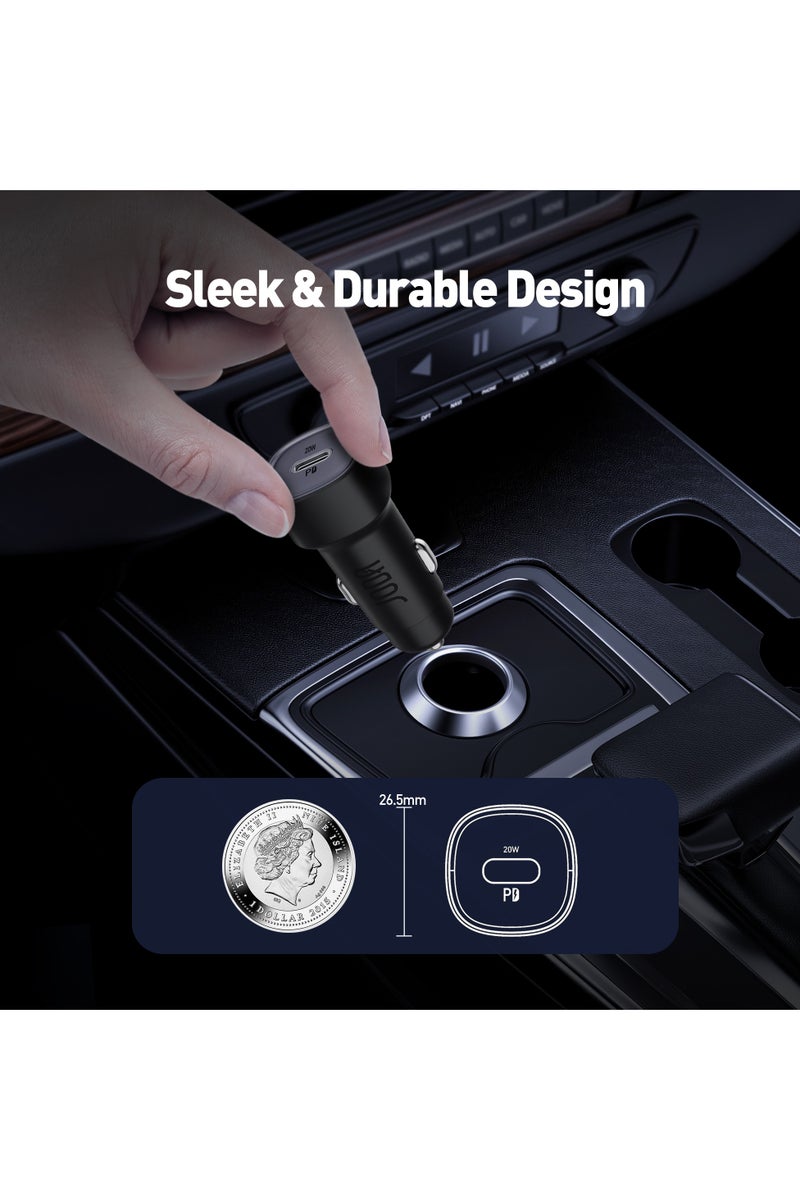 جودا شاحن سيارة جودا اليابانية بقوة 20 واط بمنفذ تايب سي - اسود - Image 3