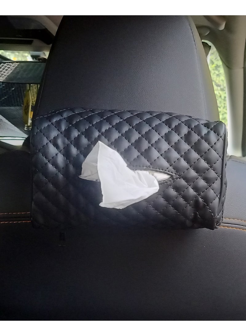 Assafco Assafco Car Leather Tissue Holder square embroidery  - Image 1