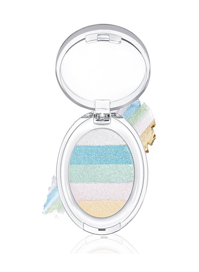 DLZZRS Chameleon Glitter Eyeshadow, Multichrome Shiny Eyeshadow Long-Lasting Waterproof Smudge-Proof, 5-Color Highlight Palette Highly Pigmented & Blendable Rainbow Highlight for Halloween Party (#01) - Image 1