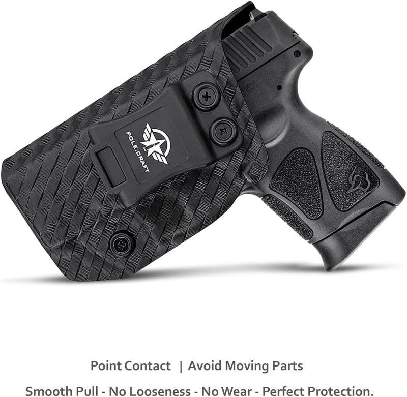 POLE.CRAFT Taurus G3C G2C Holster IWB Kydex Holster Taurus G3C / G2C / G2S / PT111 / PT140 9mm/.40- Inside Waistband Concealed Carry - Image 2