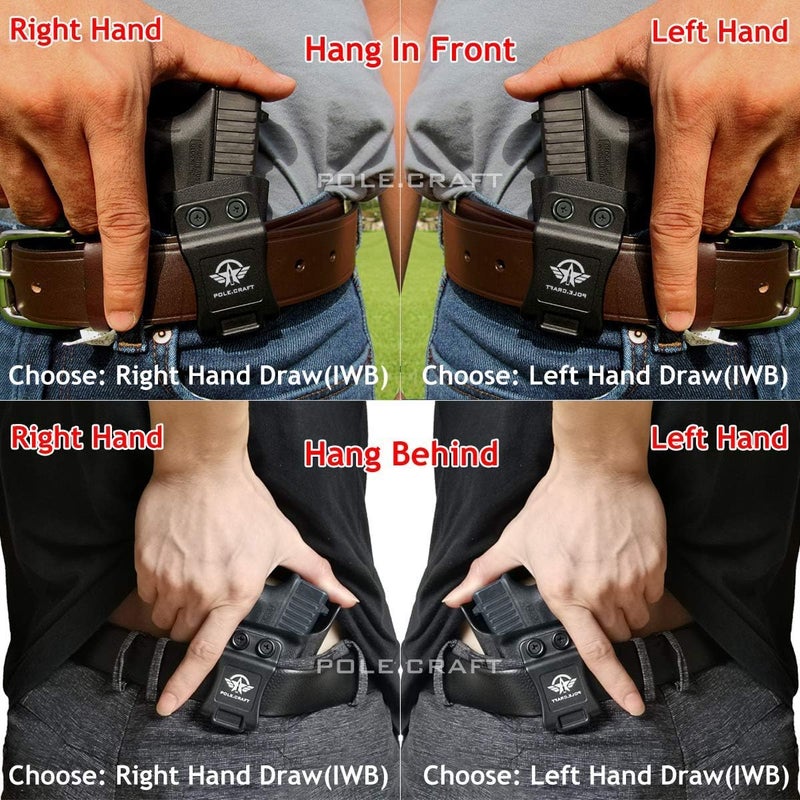 POLE.CRAFT Taurus G3C G2C Holster IWB Kydex Holster Taurus G3C / G2C / G2S / PT111 / PT140 9mm/.40- Inside Waistband Concealed Carry - Image 5