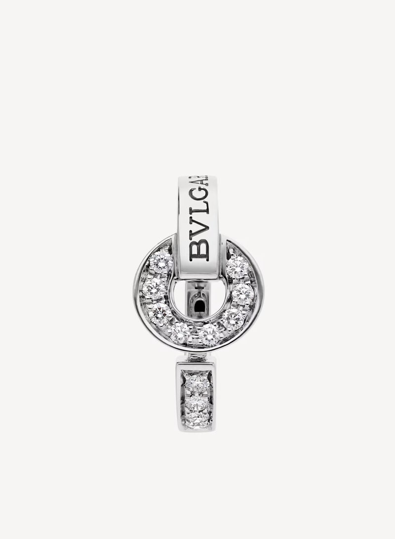 BV 18 kt white gold ring set with pavé diamonds Size 9 - Image 2
