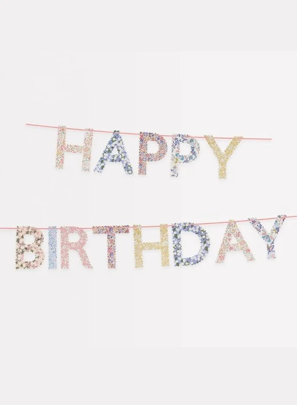 Meri Meri Meri Meri x Liberty Happy Birthday Garland