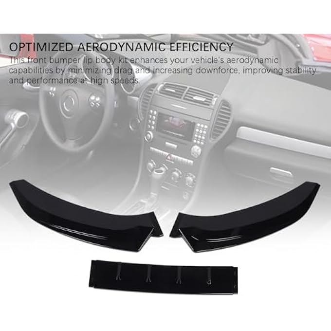 Cryfokt Front Bumper Lower Lip Splitter Glossy Black Anti Collision Racing Look Diffuser for S4 B8.5 S-line 2013-2016, Optimized Aerodynamic Efficiency for Car Tuning Enthusiasts - Image 2
