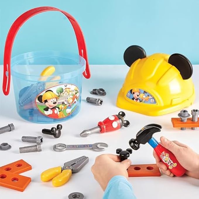 JUNIOR MICKEY MOUSE HANDY HELPER TOOL BUCKET, 29-PIECES - Image 2