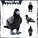 Aoriher 12 Inch Crow Plush Stuffed Animal Soft Black Fluffy Plush Toy Realistic Bird Stuffed Animal for Home Decoration Pet Party Favors Collection Supplies - Image 4