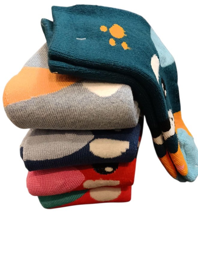 Diamond Craft Winter Warm Ankle Length Socks For Kids Toddlers Boys Girls Thick Thermal Woolen Socks Terry Lined Cozy Ankle Socks For Children-Pack Of 6 Pair (IN, Age, 0 Months, 6 Months, MULTICOLOR) - Image 4
