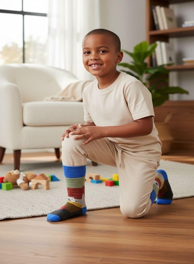 Diamond Craft Winter Warm Ankle Length Socks For Kids Toddlers Boys Girls Thick Thermal Woolen Socks Terry Lined Cozy Ankle Socks For Children-Pack Of 6 Pair (IN, Age, 0 Months, 6 Months, MULTICOLOR) - Image 5