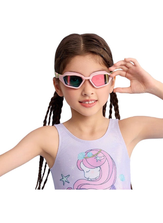 WATERTIME Kids Swimming Goggles 6-12 Years Anti-Fog Coating Professional Swim Goggles 10-15 Years Fluorescent Pink - Image 2