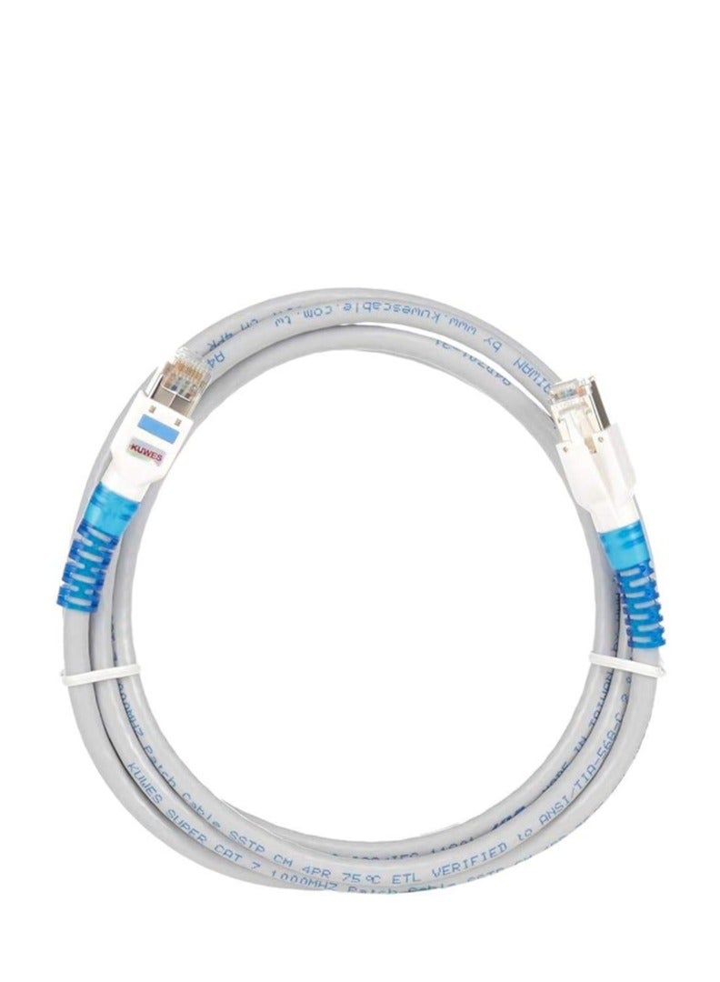 Kuwes Cat7 Network cable 2 Mtr Grey - Image 2