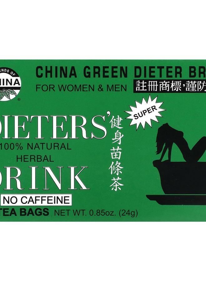 Uncle Lee's Tea Dieters' 100% Natural Herbal Drink No Caffeine 12 Tea Bags 0.85 oz (24 g)
