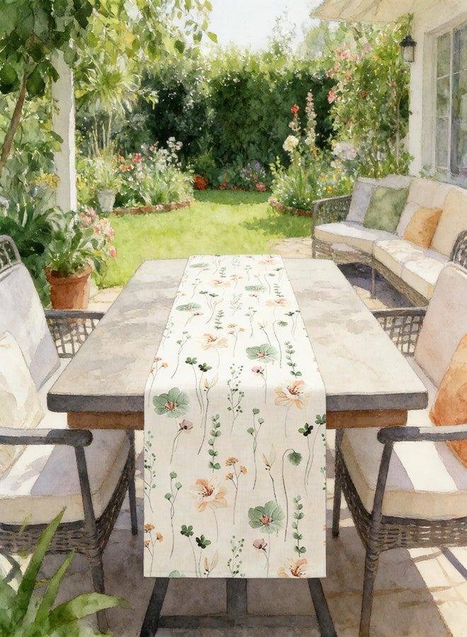 OYIMUA Wildflowers Floral Spring Table Runner, Rustic Seasonal Summer Kitchen Dining Table Flowers Spring Decorations for Home Party 13x90 Inches - Image 4