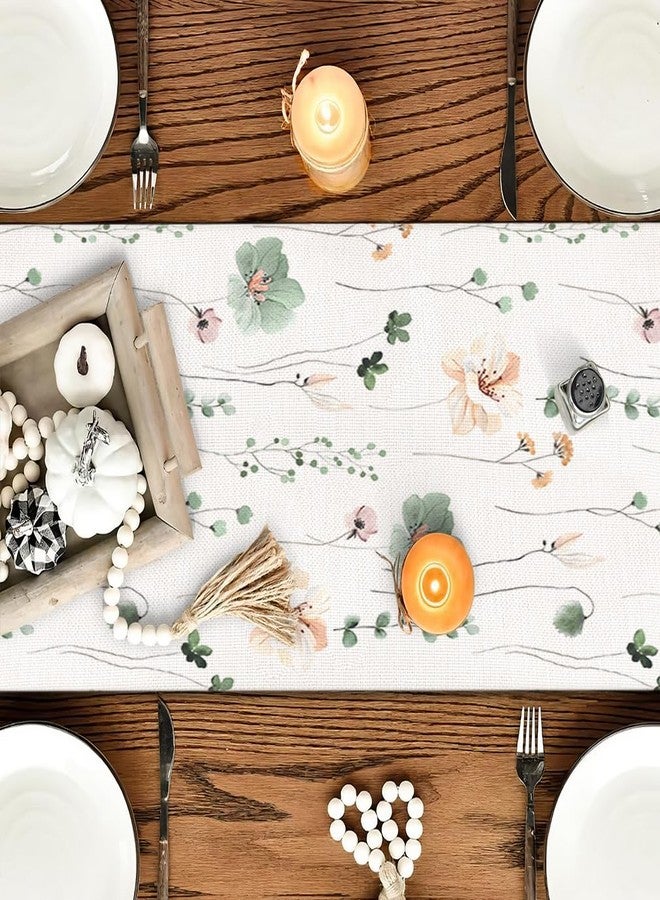 OYIMUA Wildflowers Floral Spring Table Runner, Rustic Seasonal Summer Kitchen Dining Table Flowers Spring Decorations for Home Party 13x90 Inches - Image 3