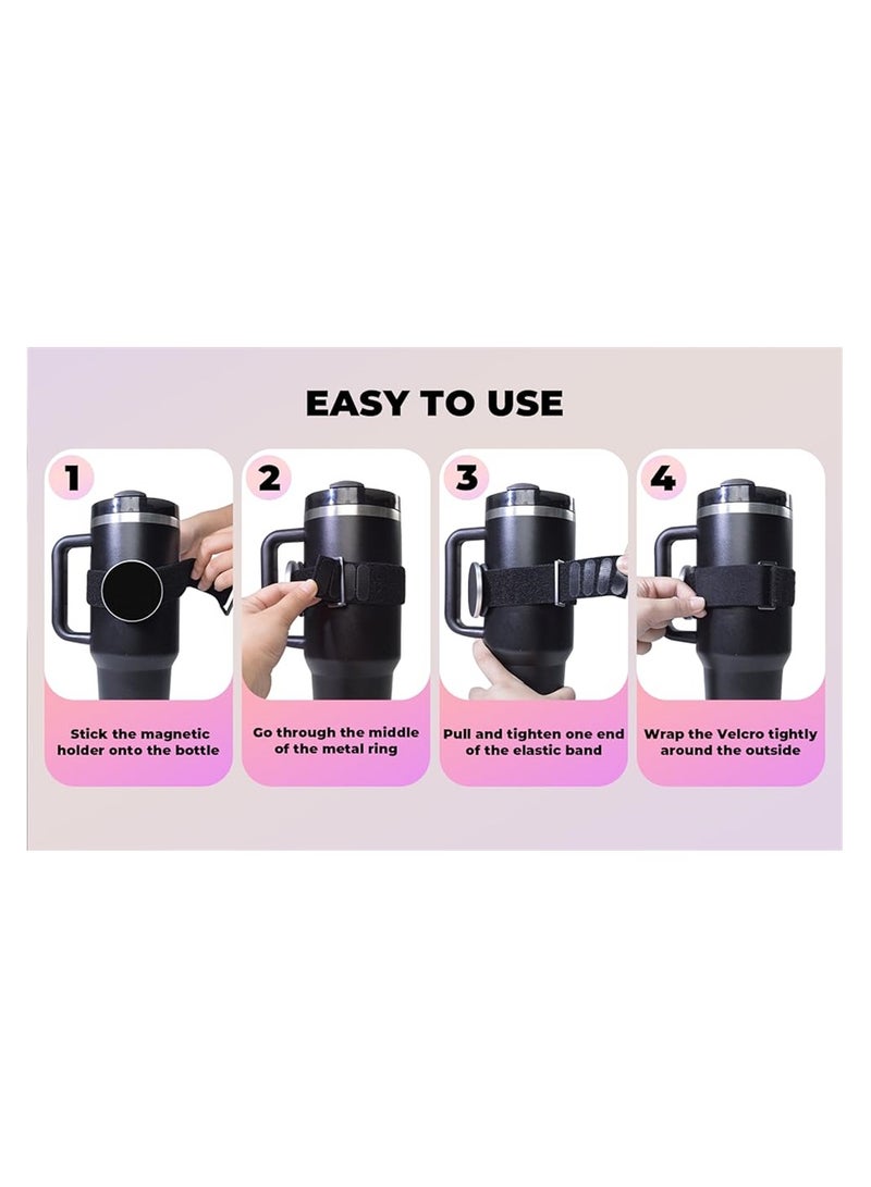 SYOSI Water Bottle Accessories, Magnetic Strap Phone Holder For Cup, Gym Exercise to Hold Keys and Cell Phone, with 2 Magnetic Ring - Image 5