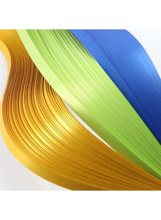 ODETOJOY 60Pcs 5Mm Quilling Paper Metallic Paper Strips 5Mm Roll For Craft Card Making Quilling Strips (Gold) - Image 2