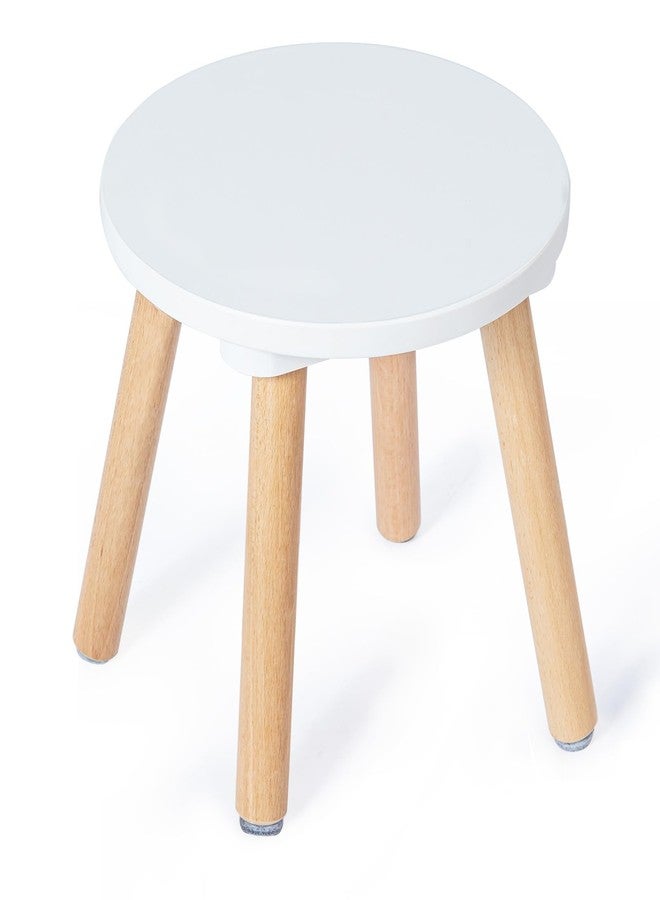 Frogprin 1 Pack Wooden Step Stool for Kids, Kids Chairs Perfect Matched Sensory Table, Multi-Purpose Sitting Stool 10 in Children's Stool for Bathroom Kitchen & Bedroom, Stable Natural Anti-Slip - Image 1