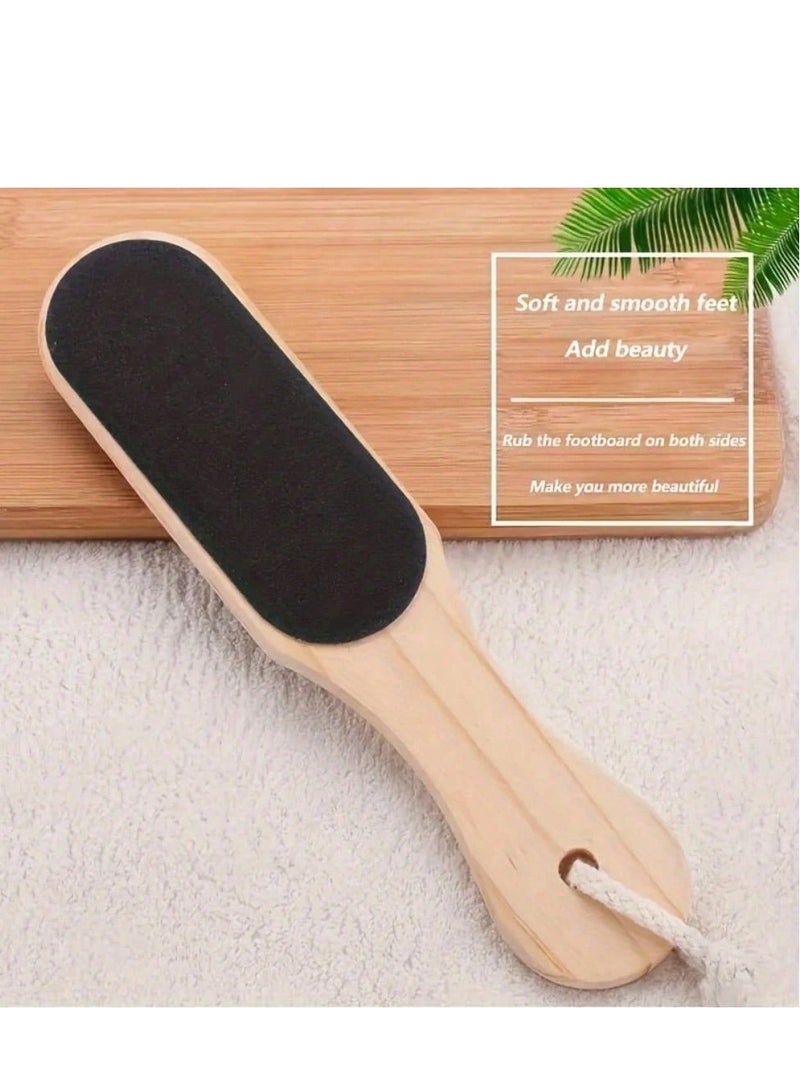 شي إن مبرد قدم خشبي احترافي مزدوج الجوانب – لإزالة الجلد الميت والصلب وتشقق الكعب للباديكير - Image 4