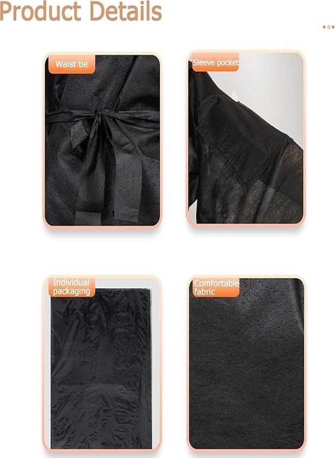 Elitzia 10Pcs Disposable Thin Non-Woven Kimono Robes, Single-Use Lightweight Paper-Like Texture Spa Bathrobe, Waterproof Breathable Disposable Client Gown for Massage Salon Sauna 100x68cm ET1748 - Image 5