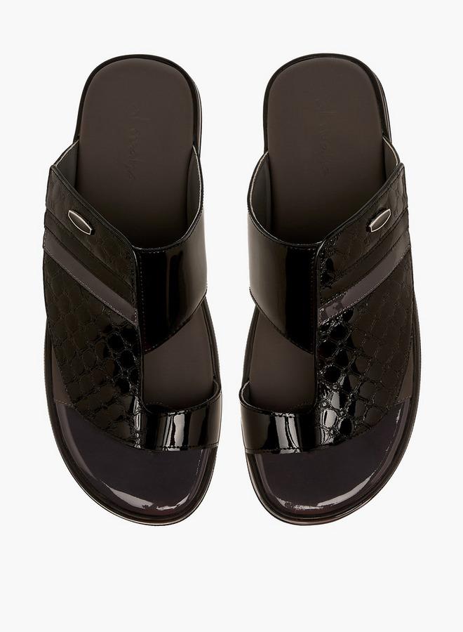 Al Waha Men Leather Arabic Sandals - Image 1