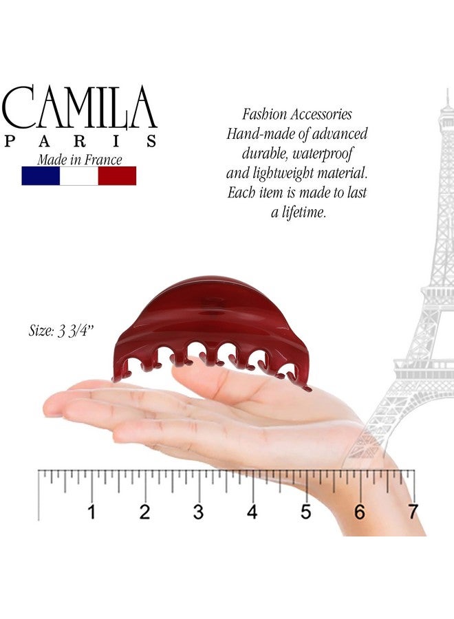 CAMILA Paris Cp2529 French Hair Clip For Women For Thick Hair For Long Curly Wavy Hair Red Girls Hair Claw Clips Jaw Styling Hair Accessories For Women Strong Hold No Slip Grip Made In France - Image 3