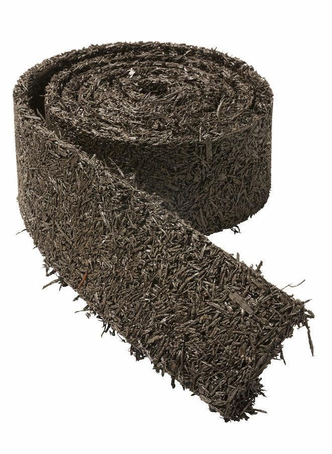 Plow & Hearth 55632 Recycled Rubber Permanent Garden Mulch Border, 120 L x 4.50 W, Black - Image 4